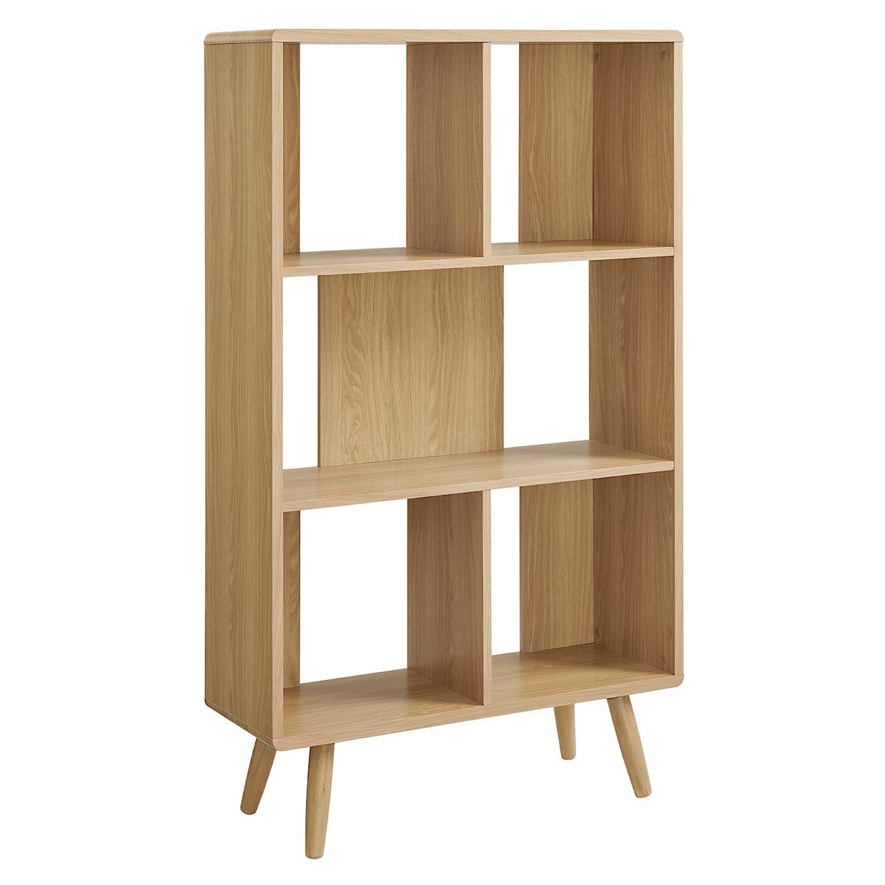 Modway Transmit Transmit 5 Shelf Wood Grain Bookcase