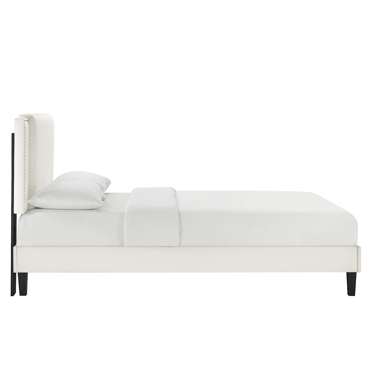 Modway Zahra Zahra Channel Velvet King Platform Bed