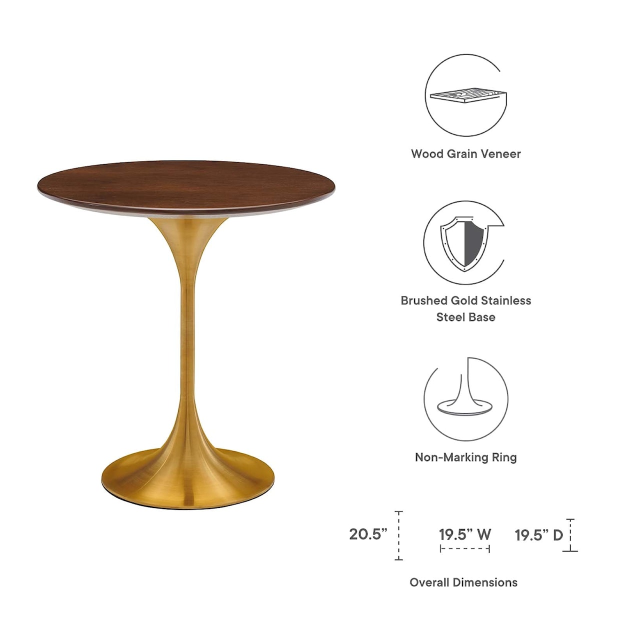 Modway Lippa Lippa 20" Round Side Table