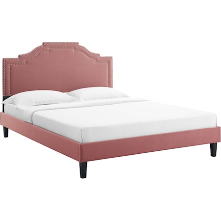 Adelaide Velvet Full Platform Bed