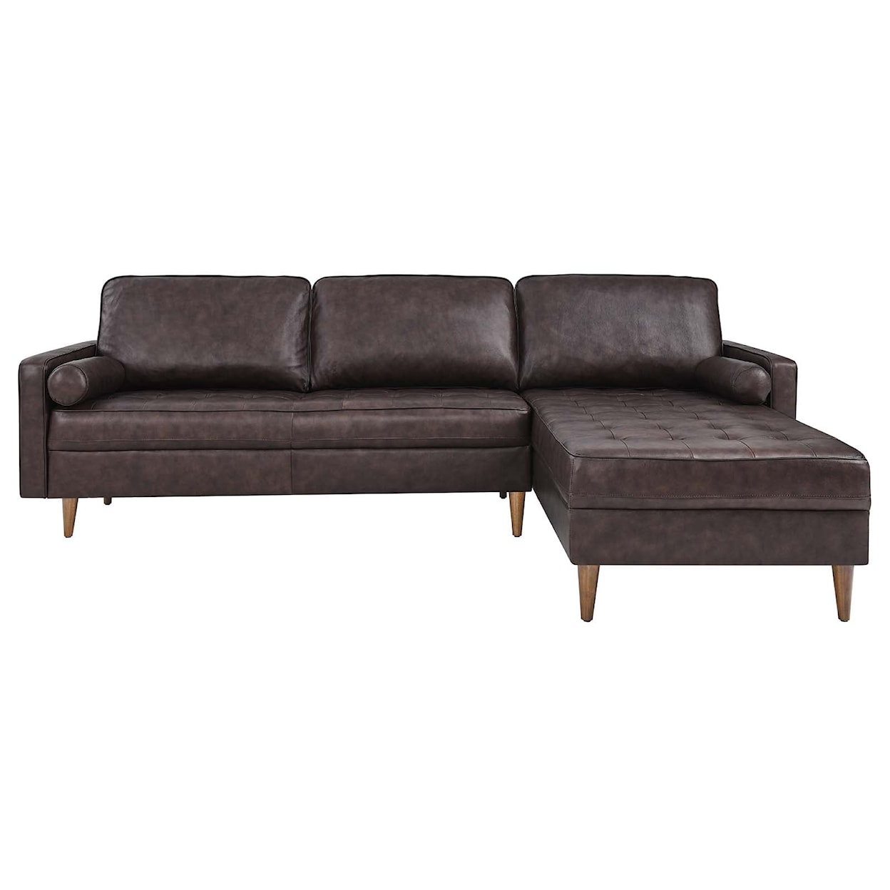 Modway Valour Valour 98" Leather Sectional Sofa