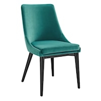 Viscount Contemporary Performance Velvet Dining Chair - Teal