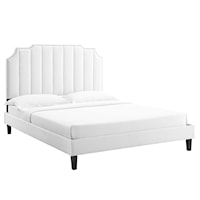 Colette Queen Performance Velvet Platform Bed