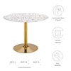 Modway Verne Verne 40" Round Terrazzo Dining Table