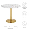 Modway Verne Verne 36" Round Terrazzo Dining Table