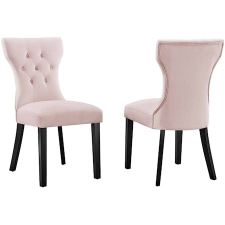 Silhouette Velvet Dining Chairs - Set of 2