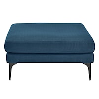 Contemporary Evermore Upholstered Fabric Accent Ottoman