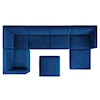 Modway Sanguine 7-Piece Left-Facing Modular Sectional Sofa