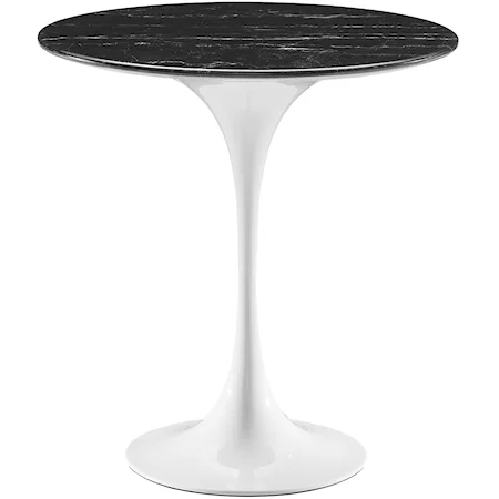 Lippa 20" Round Artificial Marble Side Table