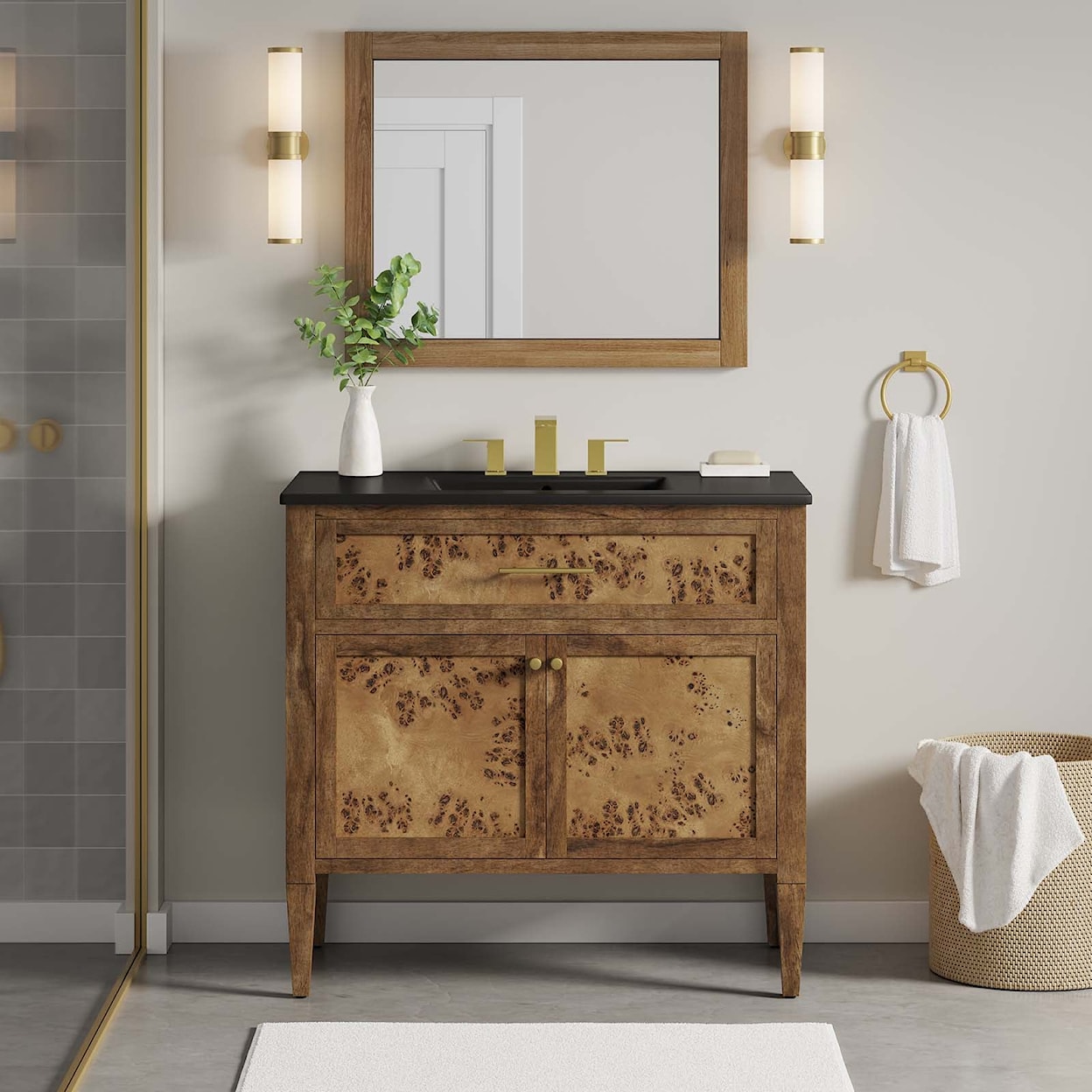 Modway Elysian Elysian 36" Wood Bathroom Vanity