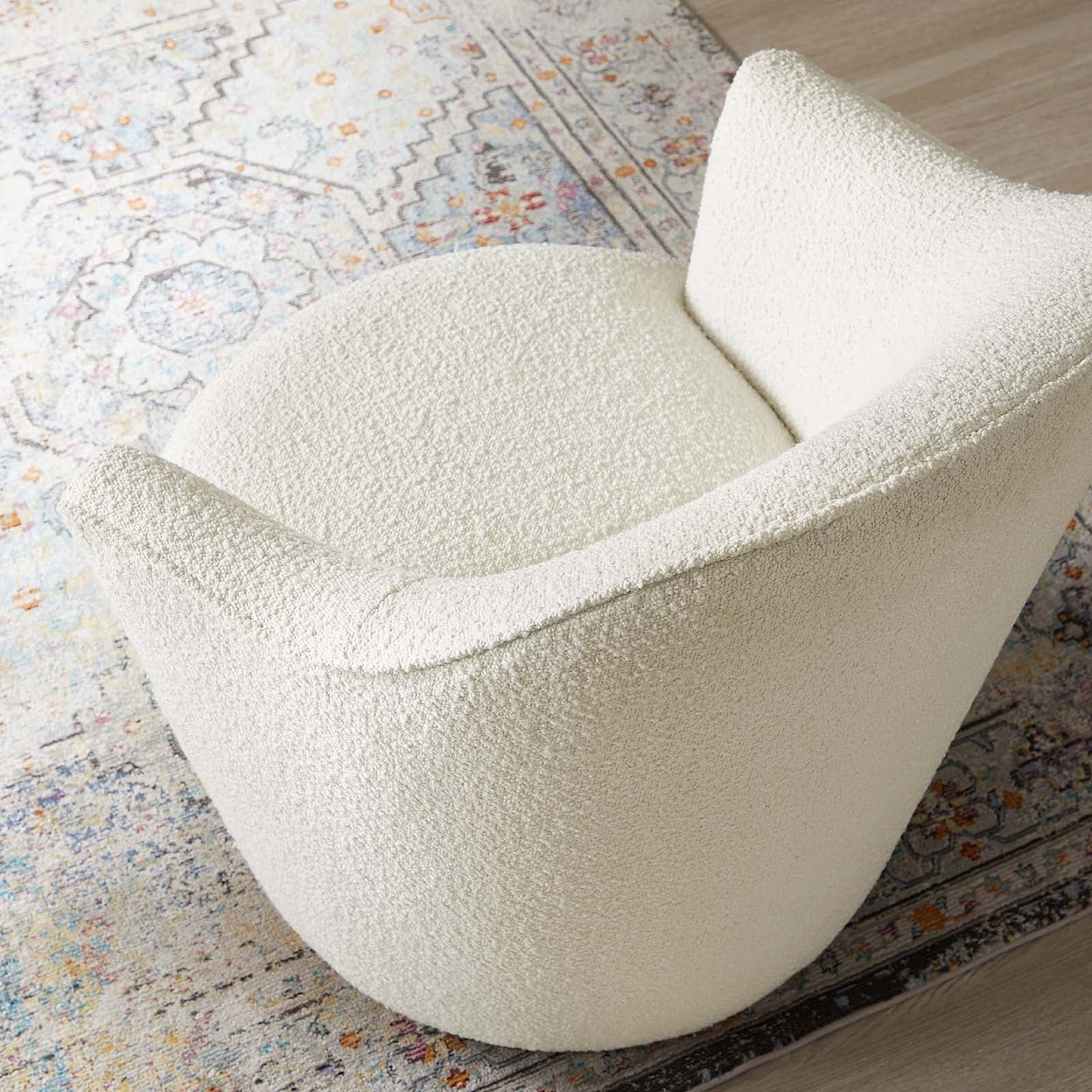 Modway Nora Nora Boucle Upholstered Swivel Chair