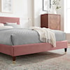 Modway Yasmine Yasmine Channel Velvet Twin Platform Bed