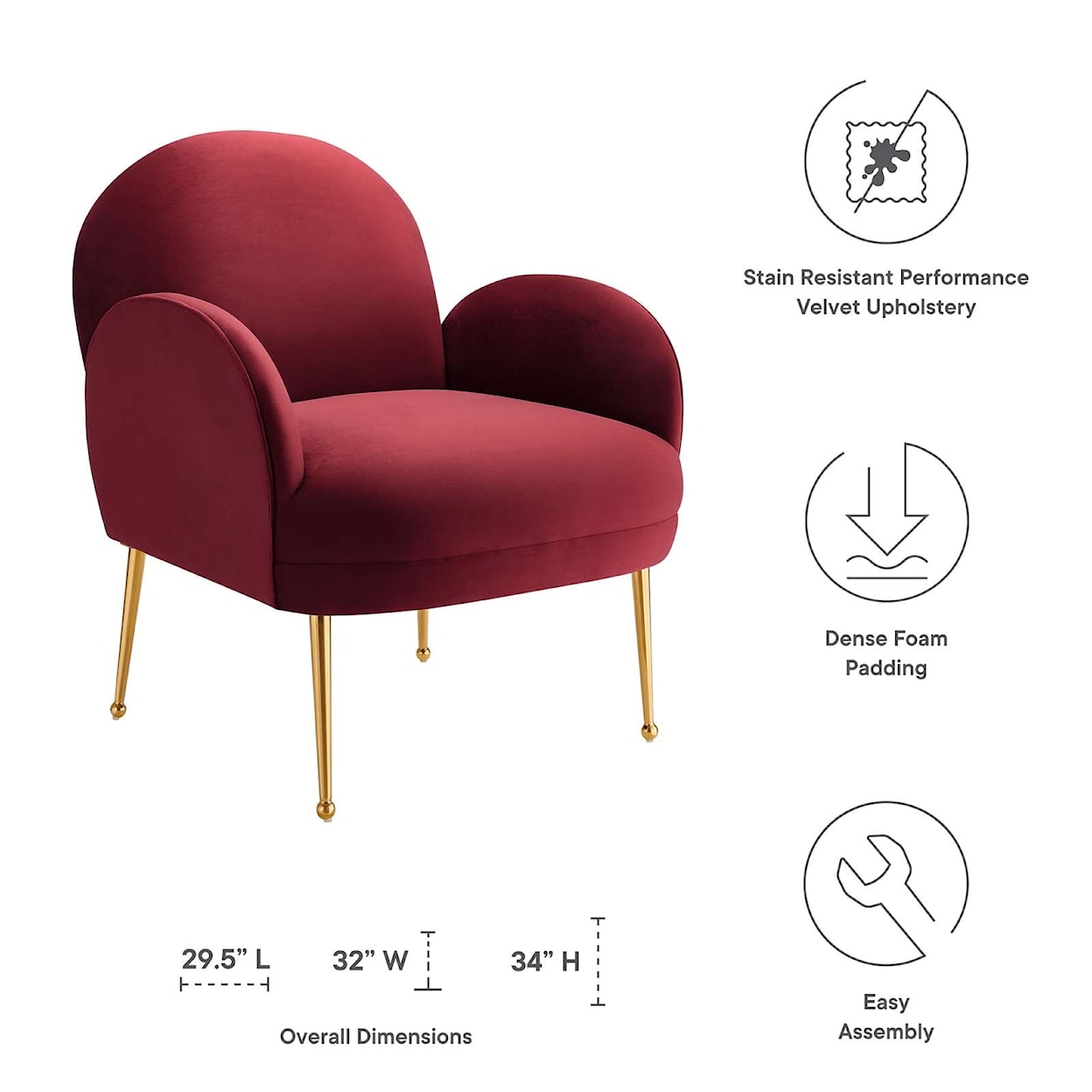 Modway Transcend Transcend Velvet Armchair