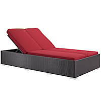 Contemporary Evince Double Outdoor Patio Chaise