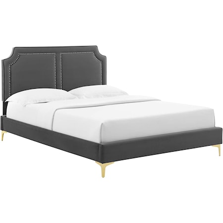 Novi Velvet King Bed
