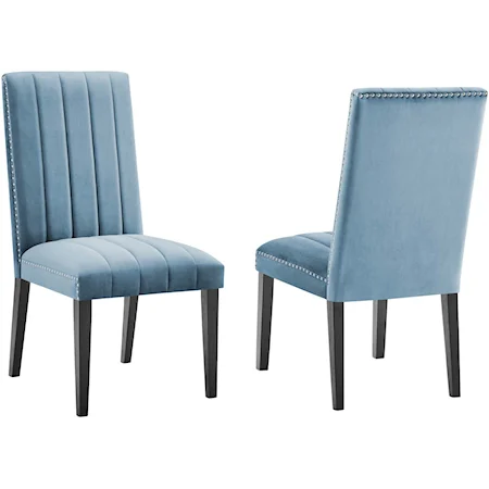 Velvet Dining Side Chairs - Set of 2