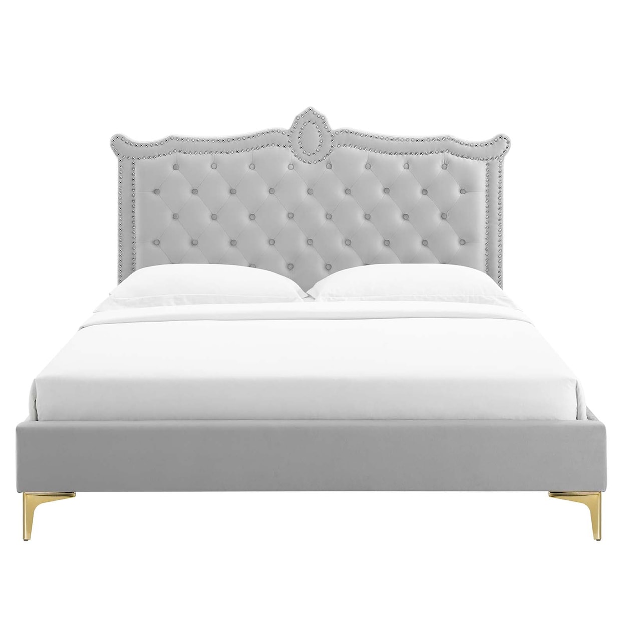 Modway Clara Clara Velvet Queen Platform Bed