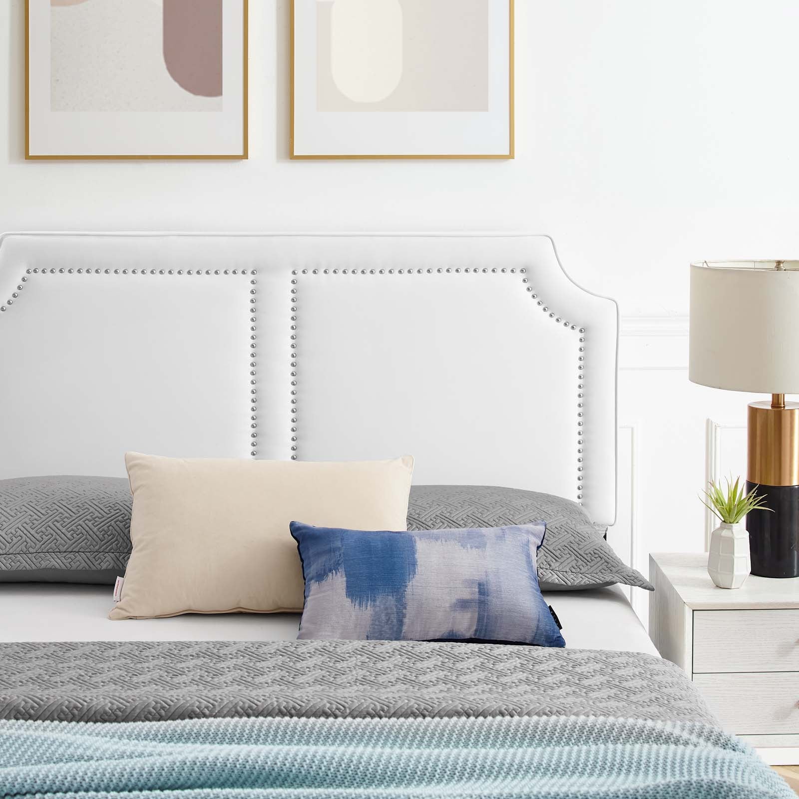 Modway Novi MOD6833WHI Novi Performance Velvet King Bed Value City