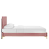 Modway Yasmine Yasmine Channel Velvet Twin Platform Bed