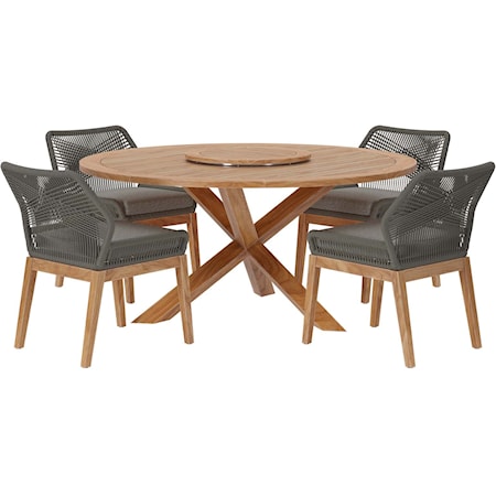 Outdoor Patio 5-Piece Dining Set