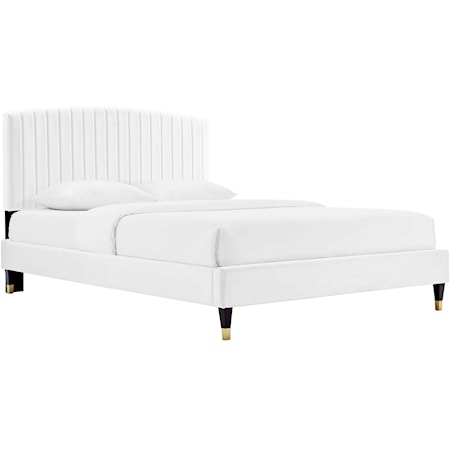 Alessi Velvet Queen Platform Bed