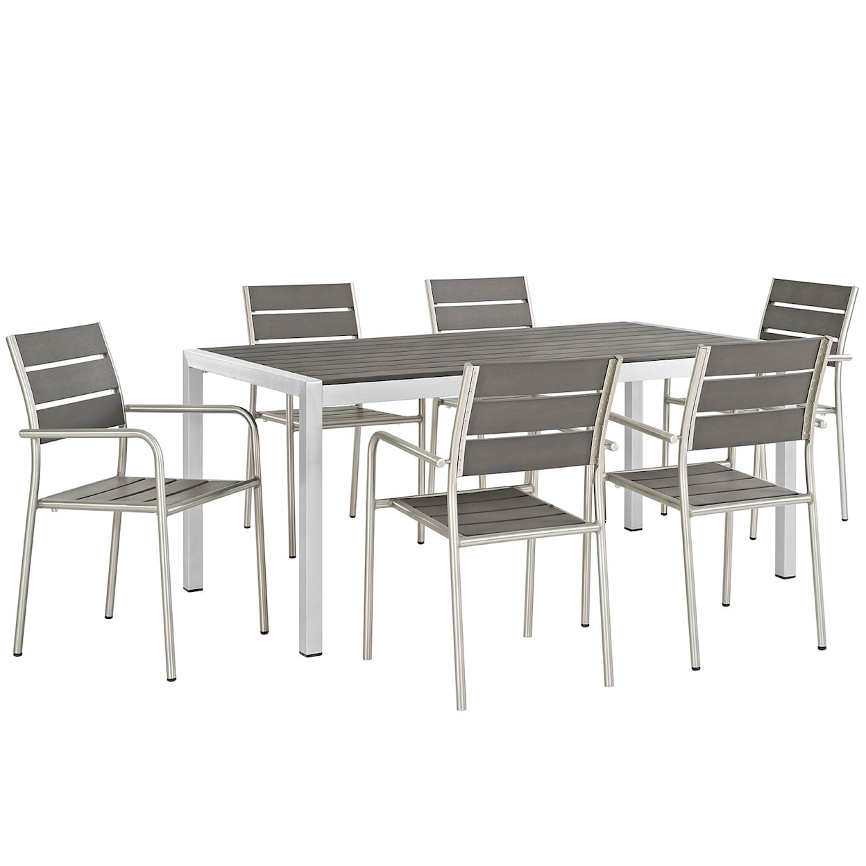 Modway Shore Modern Outdoor Dining Table/Dining Chair