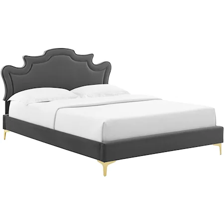 Neena Velvet Queen Bed