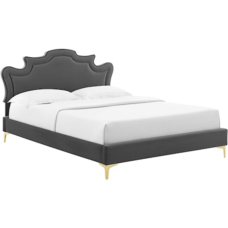 Neena Velvet Queen Bed