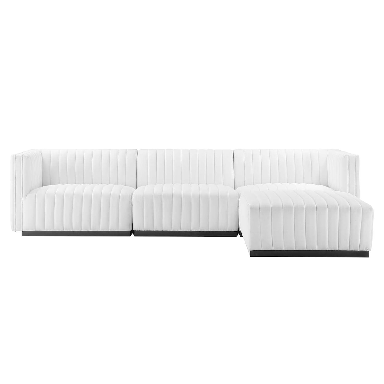 Modway Conjure Fabric 4-Piece Sectional Sofa