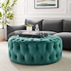 Modway Amour Amour Button Large Round Velvet Ottoman