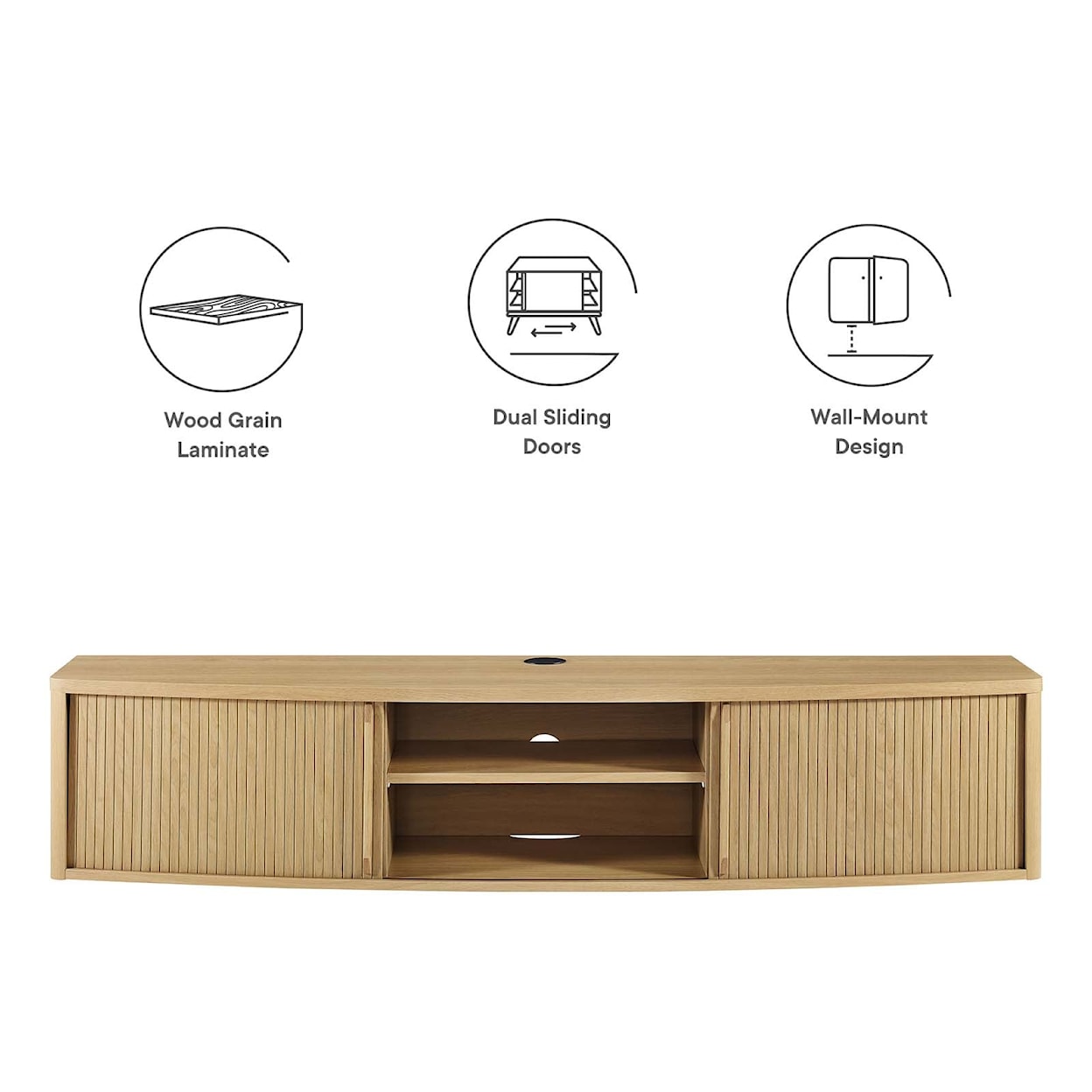 Modway Resonance Resonance 60" Wall-Mount TV Stand