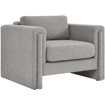 Visible Boucle Fabric Armchair