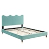 Modway Current Current Velvet Queen Platform Bed