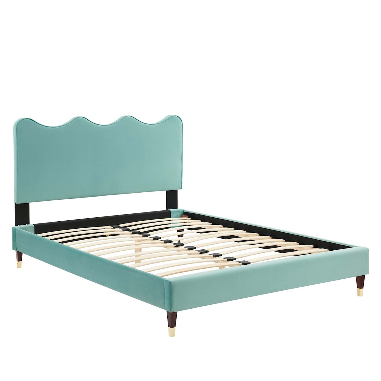 Modway Current Current Velvet Queen Platform Bed