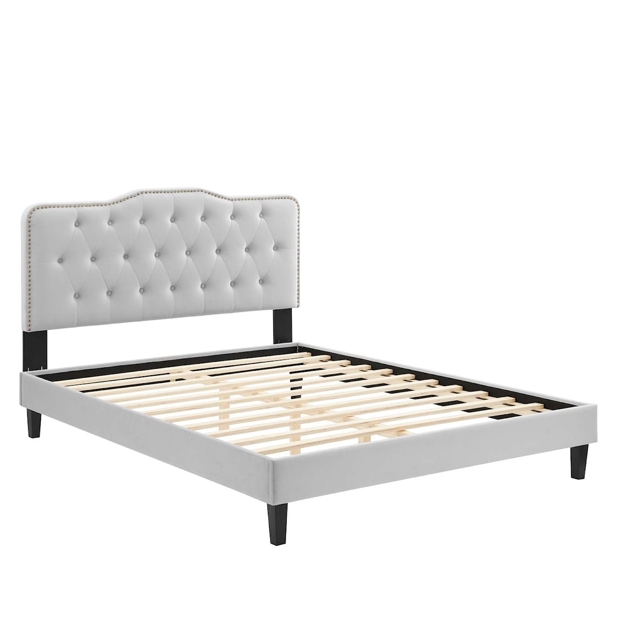 Modway Amber Amber Velvet Queen Platform Bed