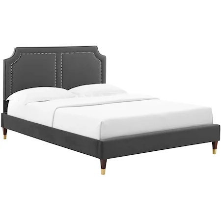 Novi Velvet Queen Bed