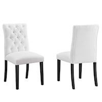 Contemporary Duchess Set of 2 Upholstered Dining Chairs