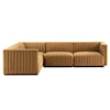 Modway Conjure Velvet 4-Piece Sectional