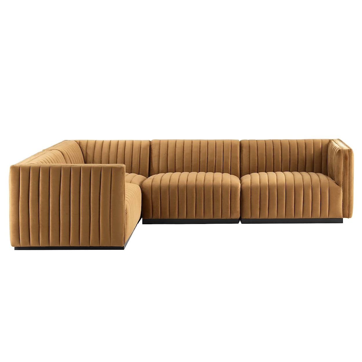 Modway Conjure Velvet 4-Piece Sectional