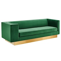 Eminence Upholstered Performance Velvet Sofa