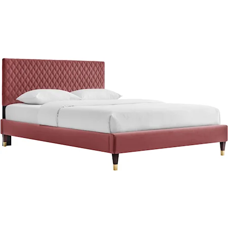 Garcelle Velvet Queen Platform Bed