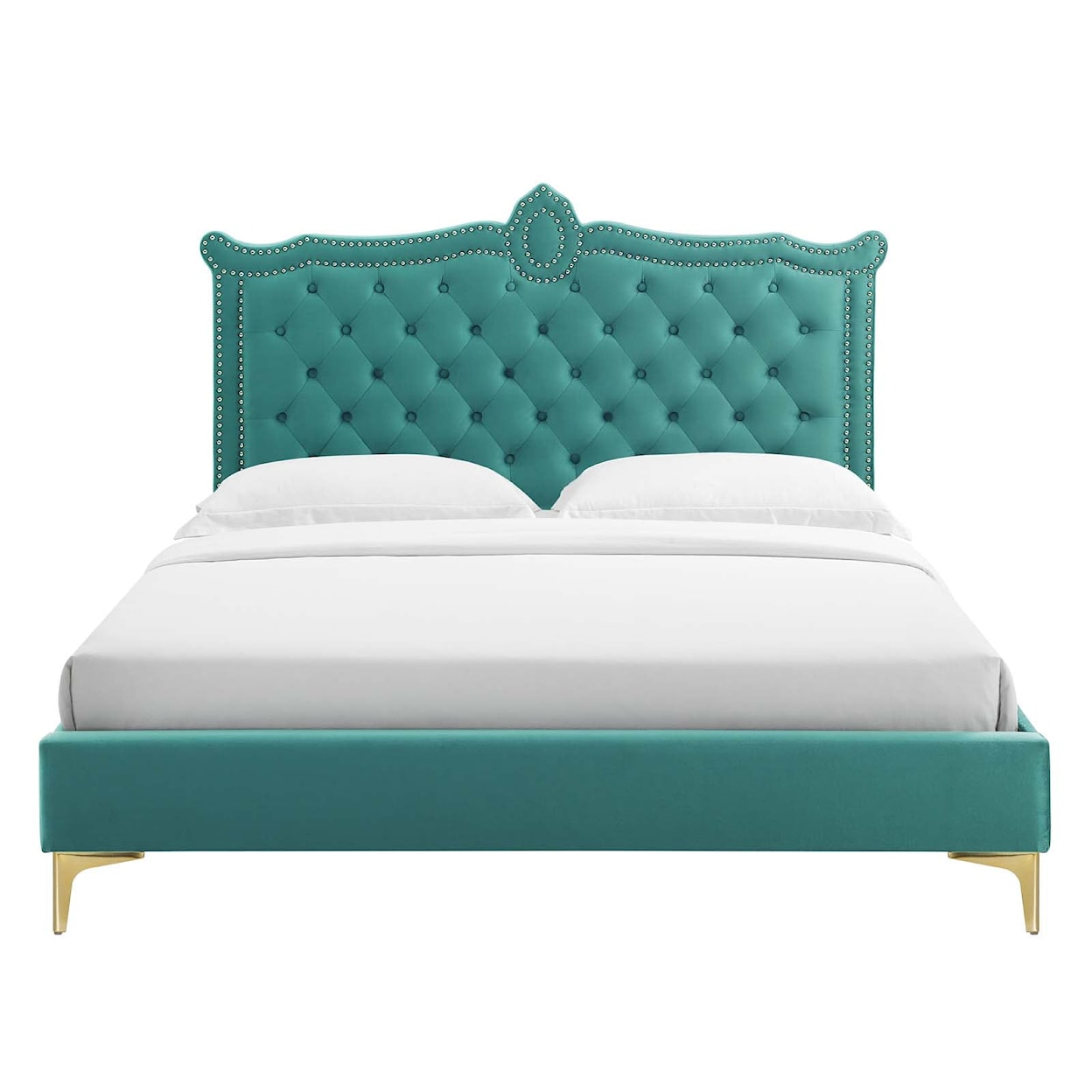 Modway Clara Clara Velvet Queen Platform Bed