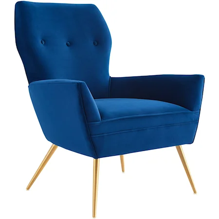 Renata Button Velvet Armchair