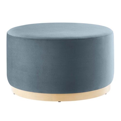 Tilden Large 29" Round Performance Velvet Upholstered Ottoman By Modway