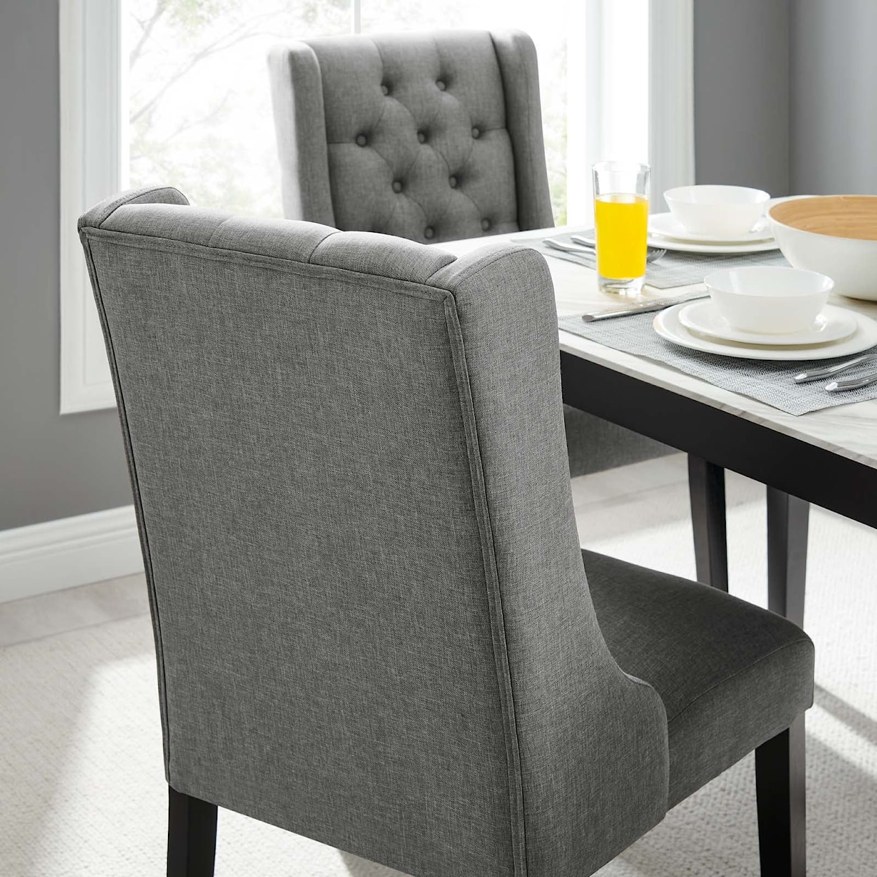 Modway Baronet Baronet Button Fabric Dining Chair