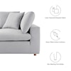 Modway Commix 3 Piece Sectional Sofa Set