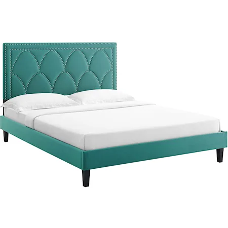 Kendall Velvet Queen Bed