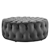 Modway Amour Amour Button Large Round Velvet Ottoman