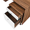 Modway Transmit Transmit Wood Desk and File Cabinet Set