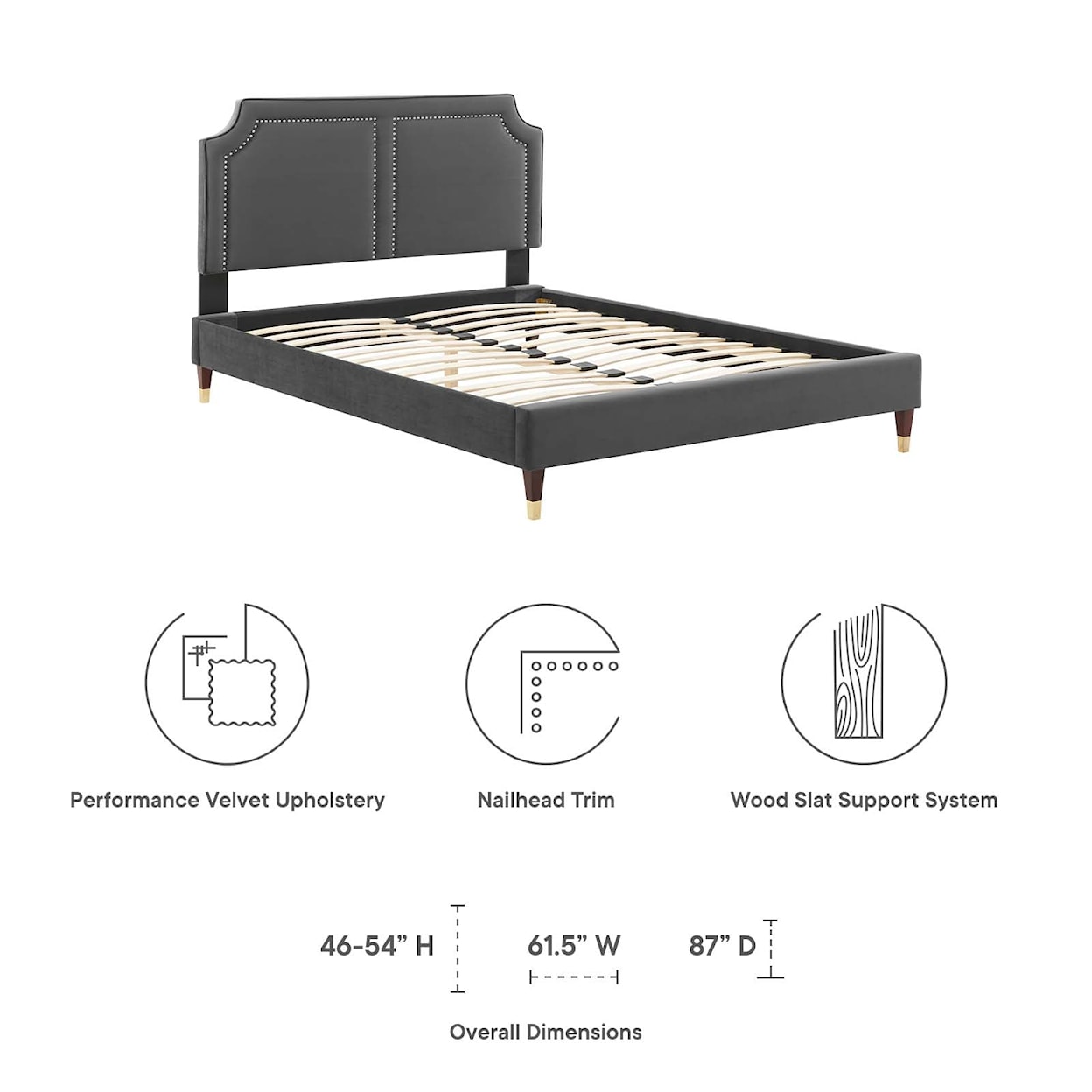 Modway Novi Novi Velvet Twin Bed